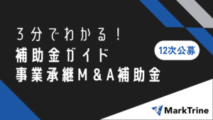 3分でわかる補助金ガイド事業承継M＆A補助金